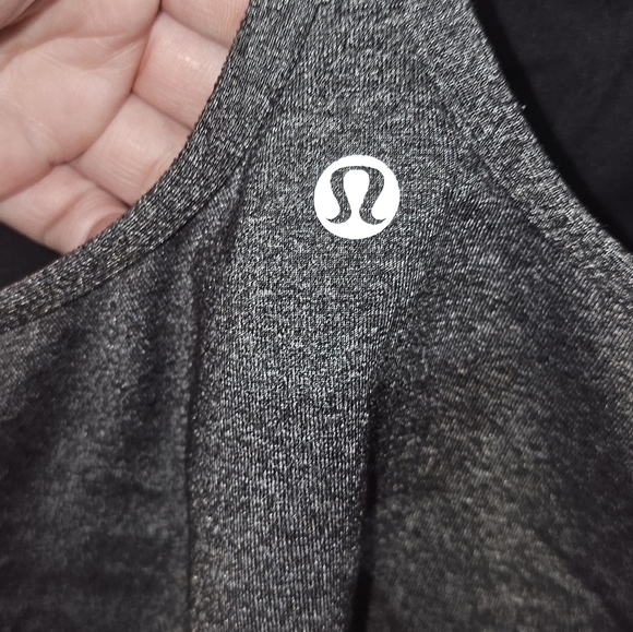 Lululemon Power Pose Tank Heathered Black Size 10 - Picture 7 of 7